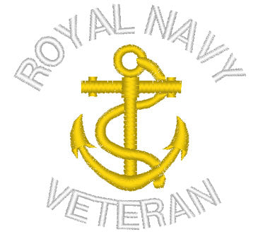 Royal Navy Veteran - Gesticktes Design - Wählen Sie Ihr Kleidungsstück