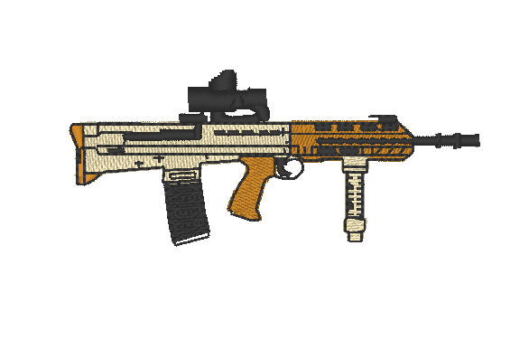 SA80 A3 HK Britisches Gewehr Elcan Sight Gesticktes Design - Wähle dein Kleidungsstück