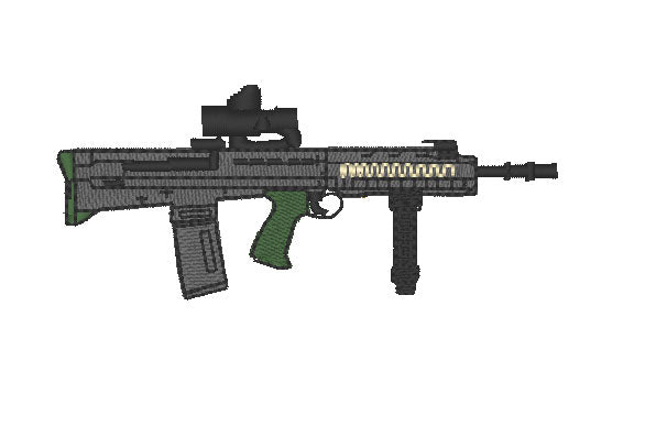 SA80 A2 HK Britisches Gewehr Elcan Sight Gesticktes Design - Wähle dein Kleidungsstück