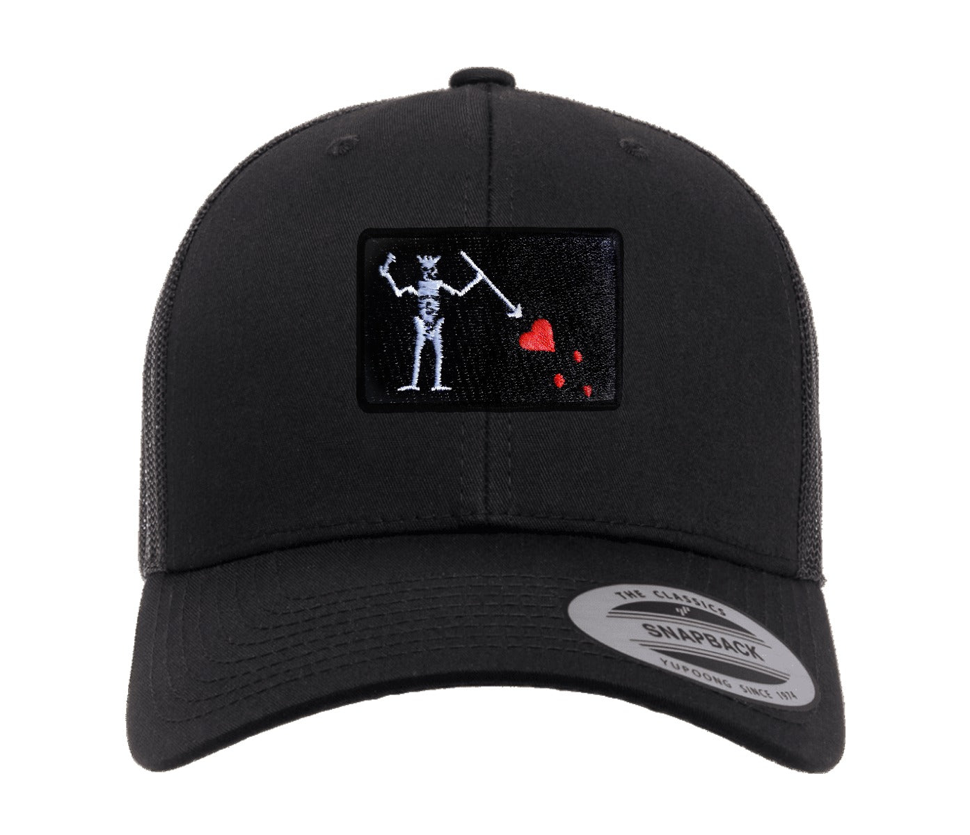 Bestickte Flexfit-Yupong-Kappe Baseballkappe mit Blackbeard-Flagge (Edward Teach)