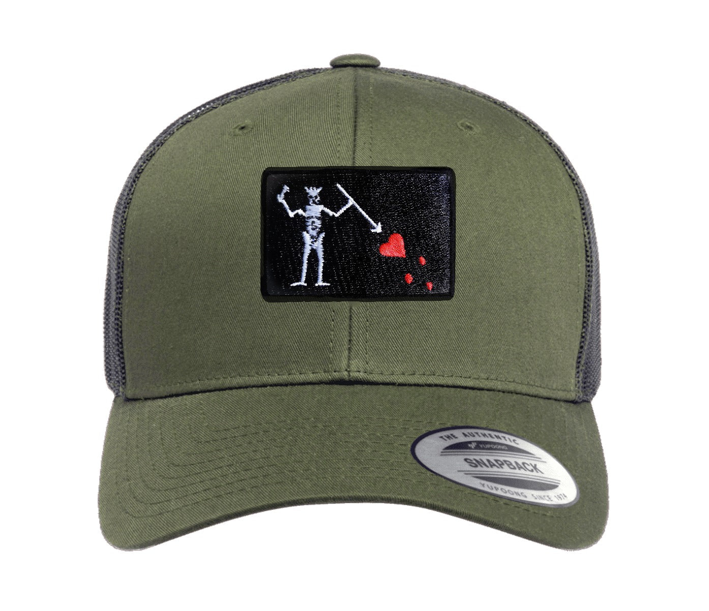 Bestickte Flexfit-Yupong-Kappe Baseballkappe mit Blackbeard-Flagge (Edward Teach)