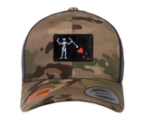 Embroidered Flexfit Yupong Cap Blackbeard Flag Baseball Cap (Edward Teach)