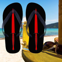 Printed Flip Flops - Black Commando Dagger