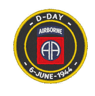 82. Airborne D-Day - Gesticktes Design - Wählen Sie Ihr Kleidungsstück