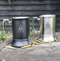 Engraved Stainless Steel Tankard 500ml - choose your design / free engraving