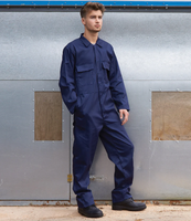 Personalised - Poly Cotton Work Coveralls Overalls (Black / Navy) vintage retro gas garage service station gasoline workshop work