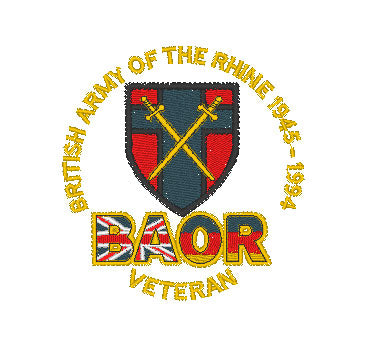 Britische Rheinarmee BAOR – Gesticktes Design – Wähle dein Kleidungsstück