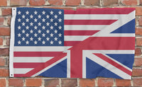 Gedruckte US/UK-Flagge