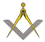 Embroidered Freemason Masonic Square and compass - Choose your Garment