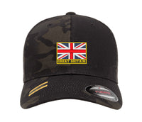 Bestickte Flexfit Yupong-Kappe Großbritannien Union Jack Cap Centre
