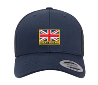 Bestickte Flexfit Yupong-Kappe Großbritannien Union Jack Cap Centre