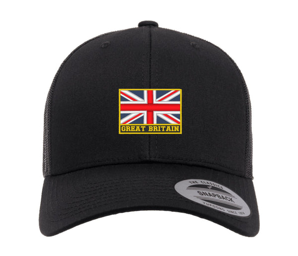 Bestickte Flexfit Yupong-Kappe Großbritannien Union Jack Cap Centre