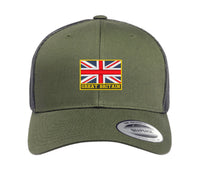 Bestickte Flexfit Yupong-Kappe Großbritannien Union Jack Cap Centre