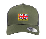 Bestickte Flexfit Yupong-Kappe Großbritannien Union Jack Cap Centre
