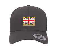 Bestickte Flexfit Yupong-Kappe Großbritannien Union Jack Cap Centre