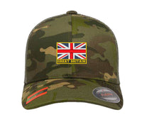 Bestickte Flexfit Yupong-Kappe Großbritannien Union Jack Cap Centre
