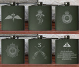 Engraved / Personalised Hipflask 6oz Matte Olive Green Finish