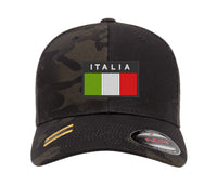 ITALIA italian embroidered FLAG CAP Hat Italian Italy Flexfit yupoong snapback stretch back tactical airsoft