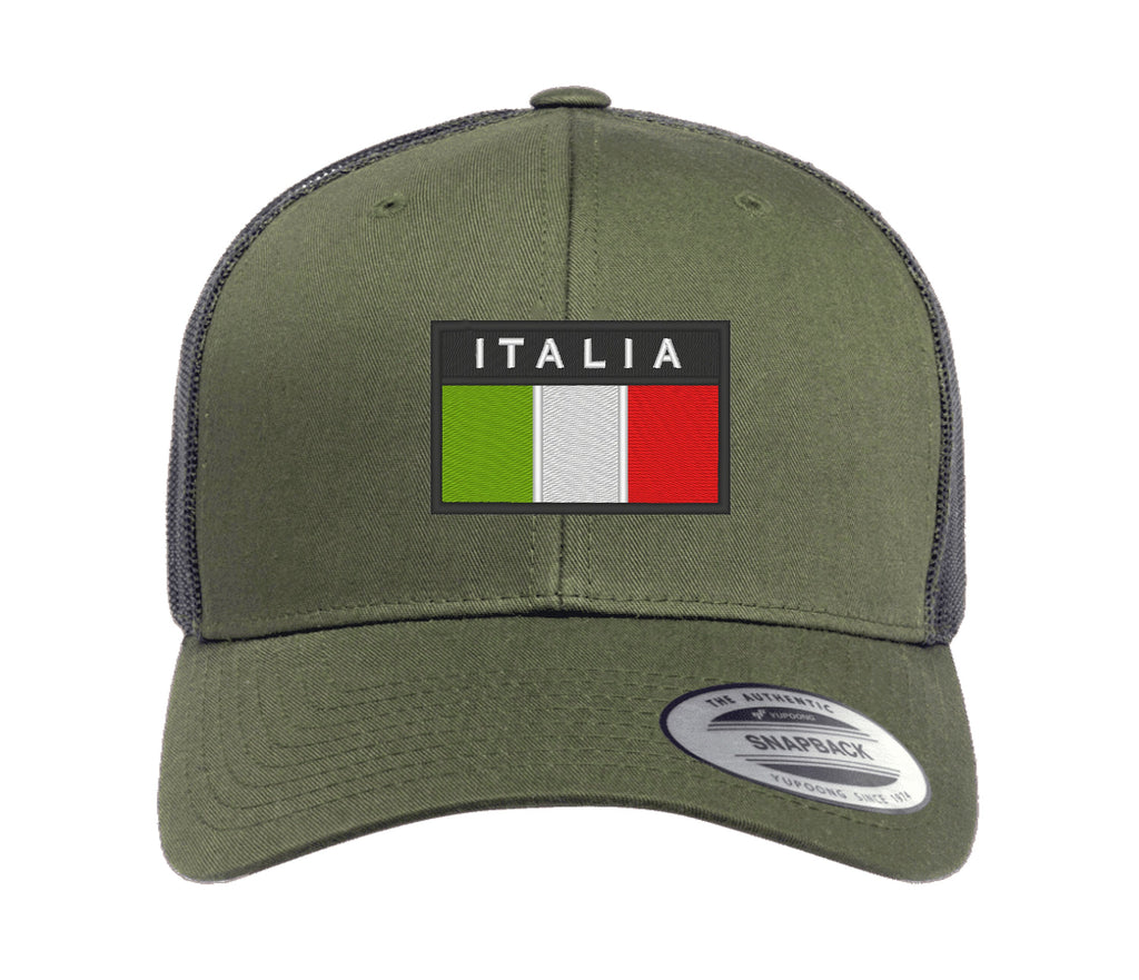 ITALIA italian embroidered FLAG CAP Hat Italian Italy Flexfit yupoong snapback stretch back tactical airsoft