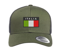 ITALIA italian embroidered FLAG CAP Hat Italian Italy Flexfit yupoong snapback stretch back tactical airsoft