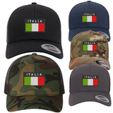 ITALIA italian embroidered FLAG CAP Hat Italian Italy Flexfit yupoong snapback stretch back tactical airsoft