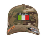 ITALIA italian embroidered FLAG CAP Hat Italian Italy Flexfit yupoong snapback stretch back tactical airsoft