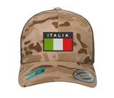 ITALIA italian embroidered FLAG CAP Hat Italian Italy Flexfit yupoong snapback stretch back tactical airsoft