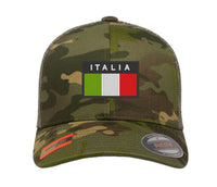 ITALIA italian embroidered FLAG CAP Hat Italian Italy Flexfit yupoong snapback stretch back tactical airsoft