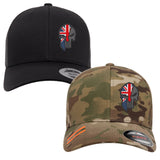 PUNISHER SKULL Union Jack cap Hat Flexfit yupoong