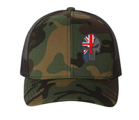 PUNISHER SKULL Union Jack cap Hat Flexfit yupoong