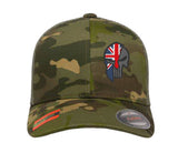 PUNISHER SKULL Union Jack cap Hat Flexfit yupoong