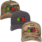 Subdued ITALIA FLAG CAP Hat Italian Italy Flexfit yupoong