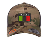 Subdued ITALIA FLAG CAP Hat Italian Italy Flexfit yupoong