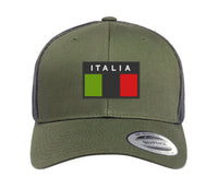 Subdued ITALIA FLAG CAP Hat Italian Italy Flexfit yupoong