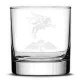 airborne forces / paratrooper / arnhem - Engraved Wings Pegasus Tumbler Whiskey Tumbler Glass 330ml