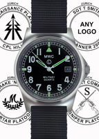 Military Watch MWC G10 LM Stainless Steel Military Watch (with date window) on a Grey NATO Strap - 50m Depth