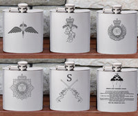 Personalised Gift Engraved / Personalised Hipflask 6oz polished steel logo & Text