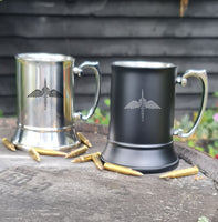 Engraved Stainless Steel Tankard | RAF | Navy | Army | Military | Personalised Gift For Him | Unique Drinking Gift | Beer Mug