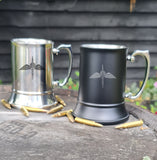 Engraved Stainless Steel Tankard | RAF | Navy | Army | Military | Personalised Gift For Him | Unique Drinking Gift | Beer Mug