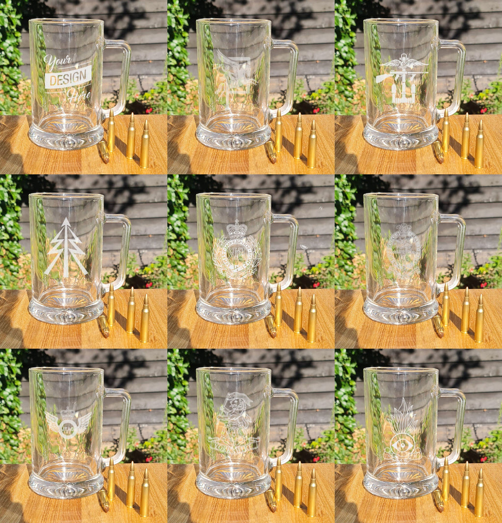 Custom beer pint glass tankard 660ml logo glass tumbler engraved sandblast - any design - message us