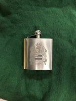 Personalised Gift Engraved / Personalised Hipflask 6oz polished steel logo & Text