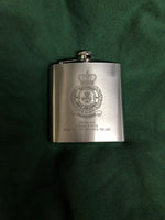 Personalised Gift Engraved / Personalised Hipflask 6oz polished steel logo & Text