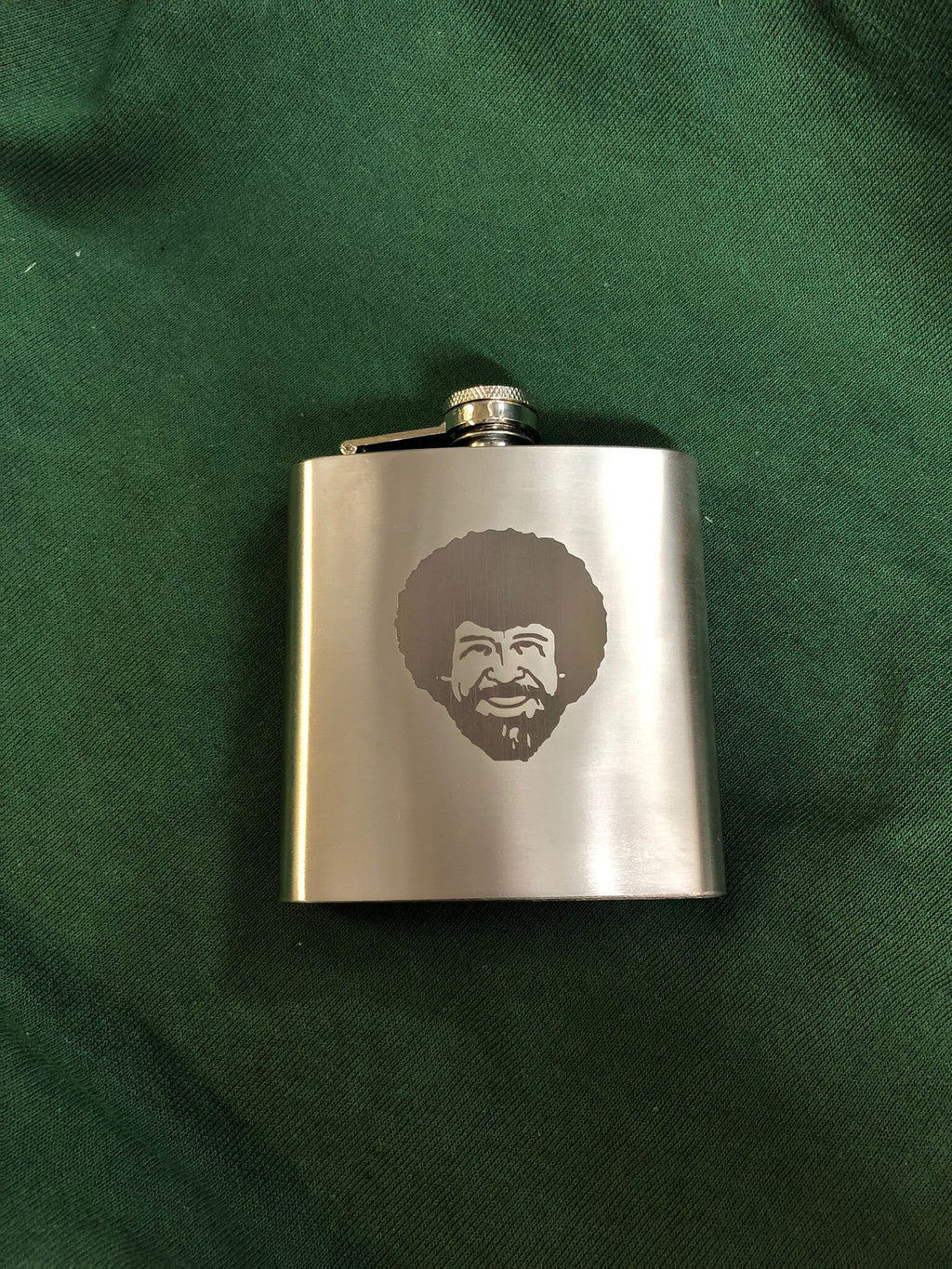 Personalised Gift Engraved / Personalised Hipflask 6oz polished steel logo & Text