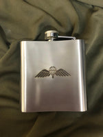 Personalised Gift Engraved / Personalised Hipflask 6oz polished steel logo & Text
