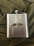 Personalised Gift Engraved / Personalised Hipflask 6oz polished steel logo & Text