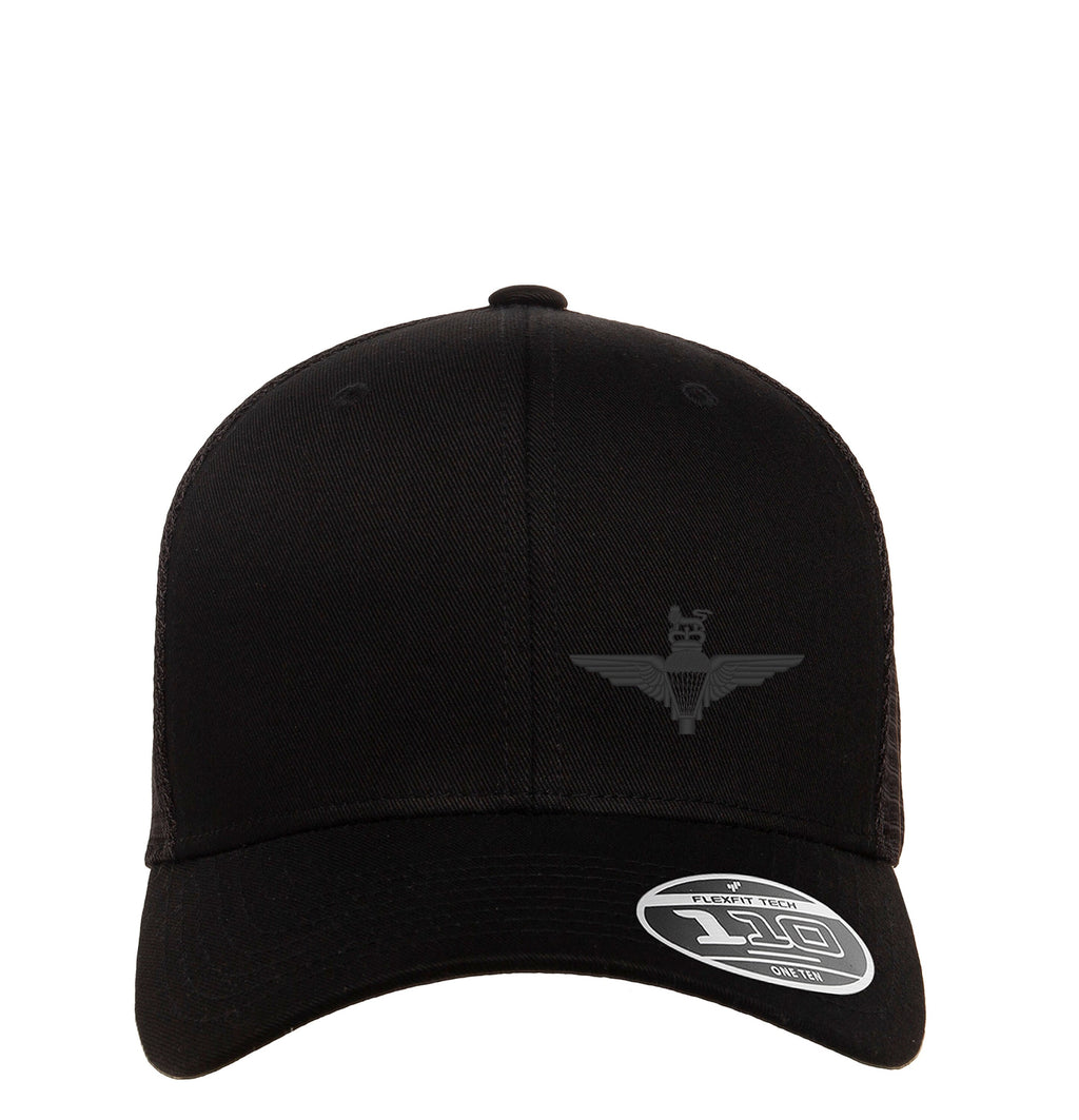 parachute regiment (para reg) airborne wings surf cap Hat Flexfit yupoong Camouflage snapback stretch USA Trucker Black emb