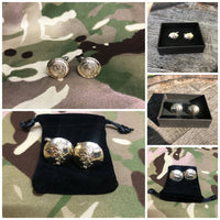 Unique button cufflink Regimental, Cap Badge, Dress Uniform Domed Button Cuff Links Rtr Para Reme Rgr Ramc RE Pwrr