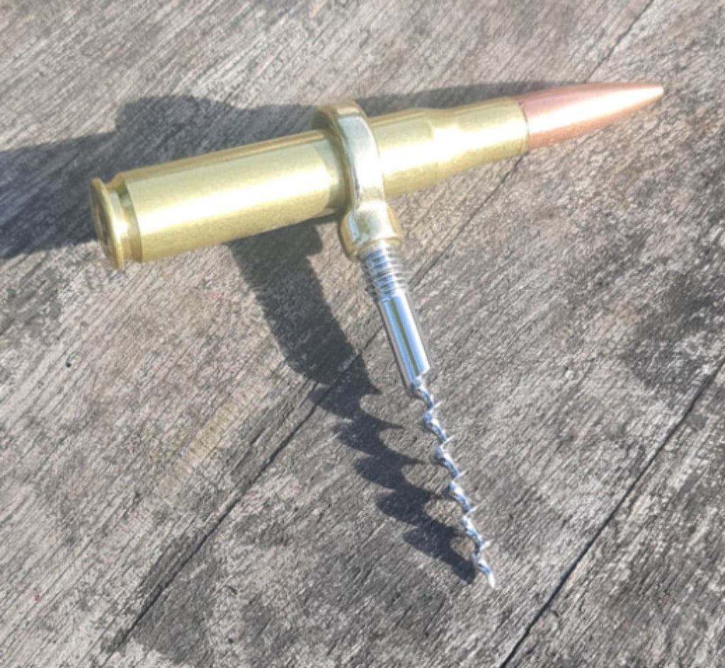 Real Fired 50 Cal Personalised Corkscrew Wine Bottle Opener - Gifts for Mens Engraved Bottle Opener Retirement Gift, for Him, Gift Idea