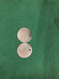 Engraved Current British Army Identification ID Dog Tags (same on both tags or different on both tags)