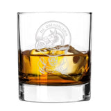 Scottish Clan Crest / family crest - Engraved Whiskey Tumbler Glass 330ml - we can engrave any design